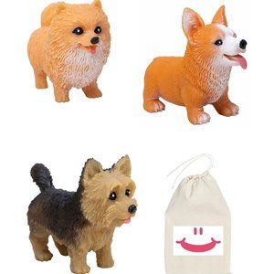 Schylling Fun Pocket Pups - Squishable Huggable Set 3 Toys Ages 3+